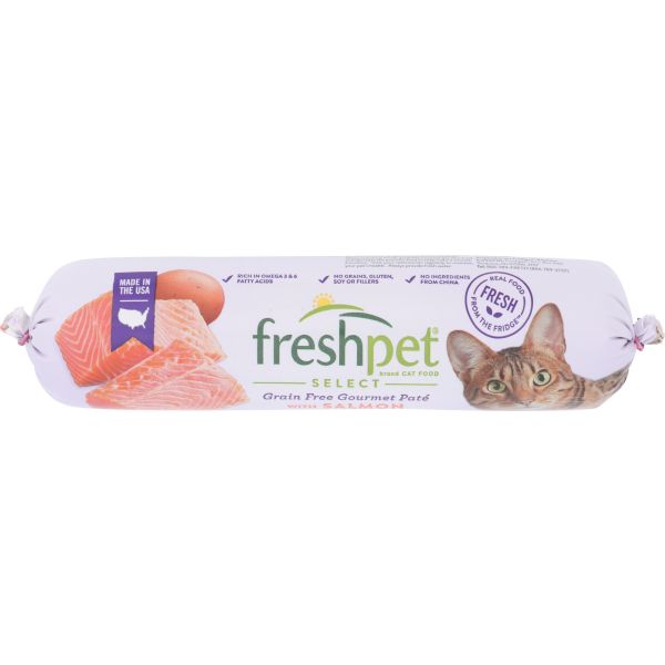 FRESHPET: Select Grain Free Gourmet Pate With Salmon For Cats, 1 lb