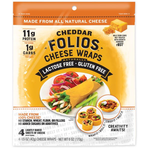 FOLIOS: Cheddar Cheese Wraps, 6 oz