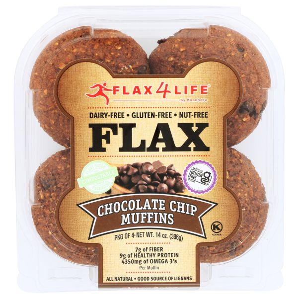 FLAX4LIFE: Chocolate Chip Muffins, 14 oz