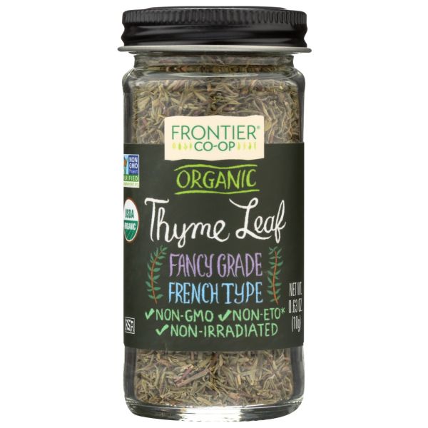 FRONTIER HERB: Organic Thyme Leaf, 0.63 oz