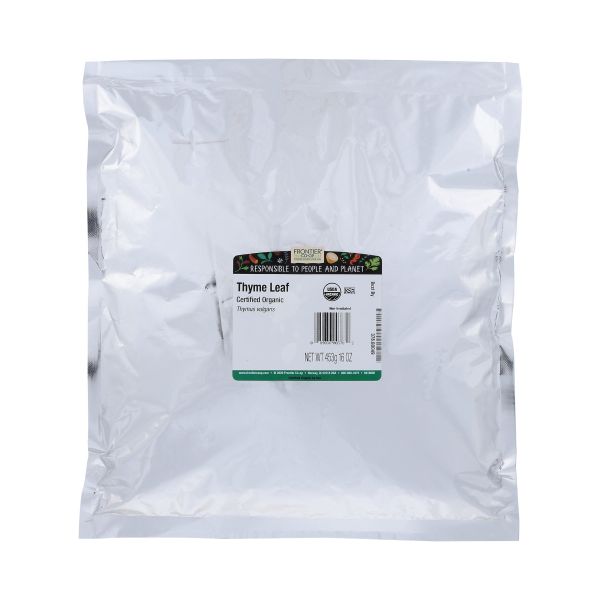 FRONTIER HERB: Whole Organic Thyme Leaf, 16 oz
