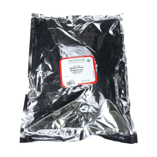 FRONTIER HERB: Mediterranean Oregano Leaf Cut and Sifted Organic, 16 oz