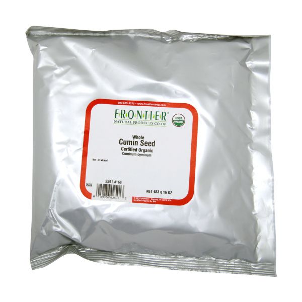 FRONTIER HERB: Organic Whole Cumin Seed, 16 oz
