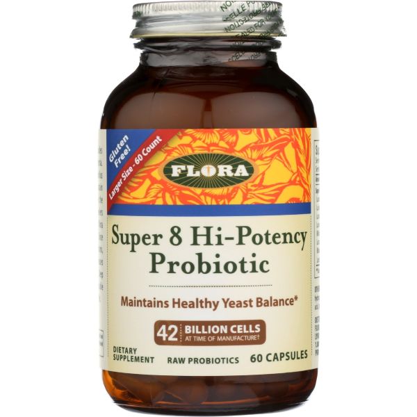 FLORA HEALTH: Super 8 Hi Potency Probiotic, 60 sg