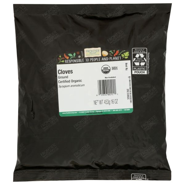 FRONTIER HERB: Organic Ground Cloves, 16 oz