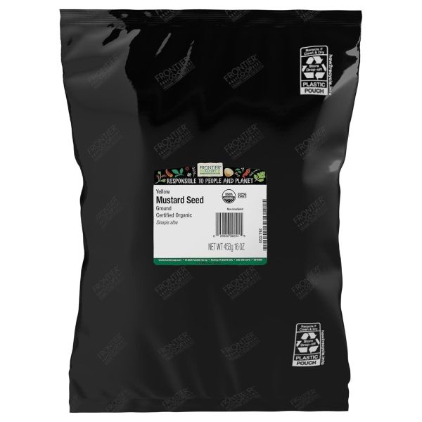 FRONTIER COOP: Organic Ground Yellow Mustard Seed, 16 oz
