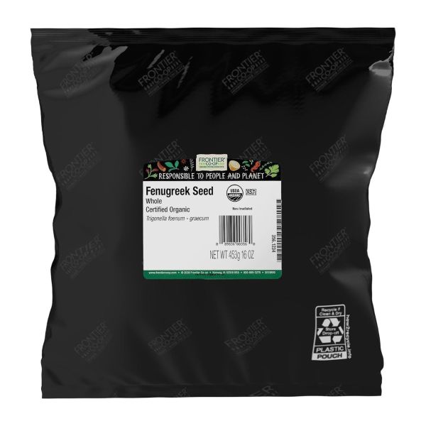 FRONTIER COOP: Organic Whole Fenugreek Seed, 16 oz