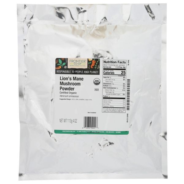 FRONTIER COOP: Lions Mane Mushroom Powder, 4 oz