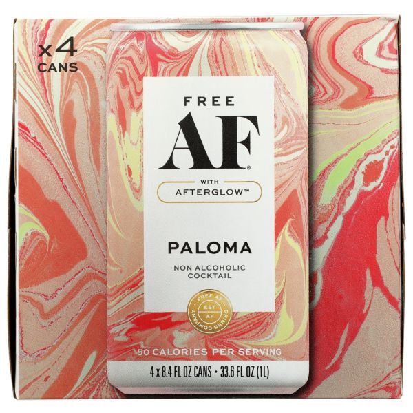 FREE AF: Paloma Non Alcoholic Cocktail Mixer 4 Count, 33.6 fo