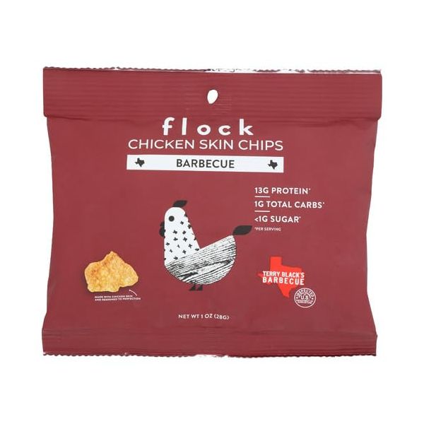 FLOCK: Barbecue Chicken Skin Chips, 1 oz