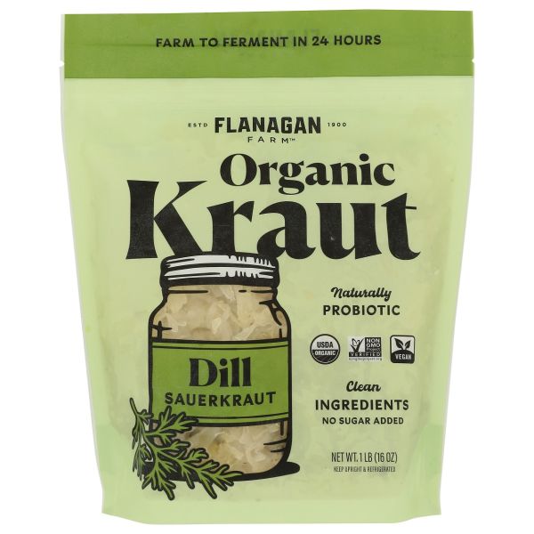 FLANAGAN FARM: Organic Dill Sauerkraut, 16 oz