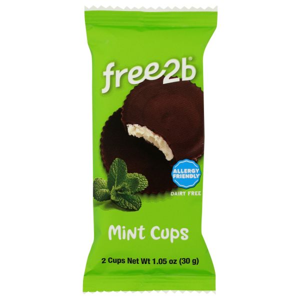 FREE2B FOODS: Dark Chocolate Mint Cups, 1.05 oz
