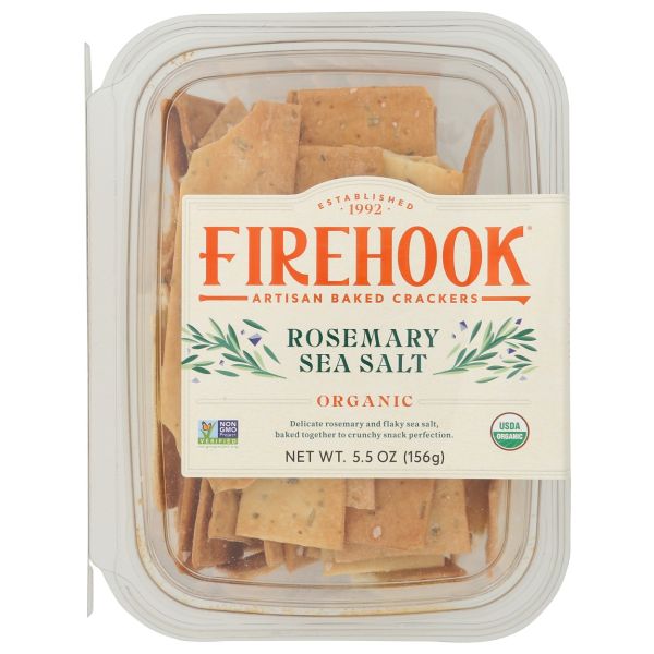 FIREHOOK: Rosemary Sea Salt Crackers, 5.5 oz