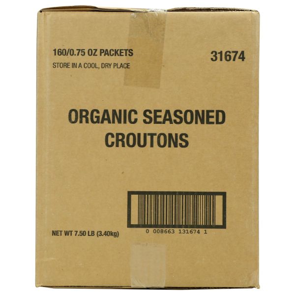 FRESH GOURMET: Organic Seasoned Croutons 160 Count, 0.75 oz
