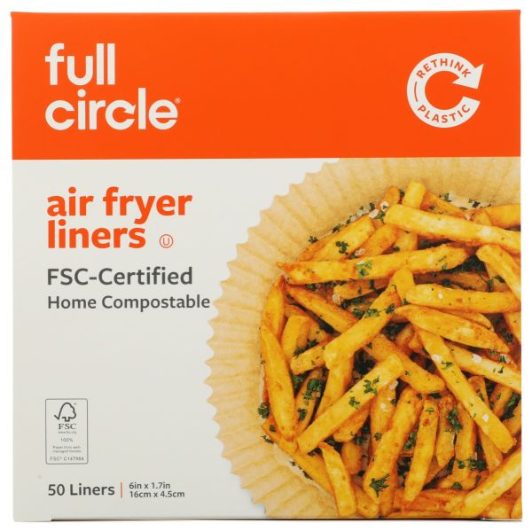 FULL CIRCLE HOME: FSC Certified Air Fryer Liners, 50 pk