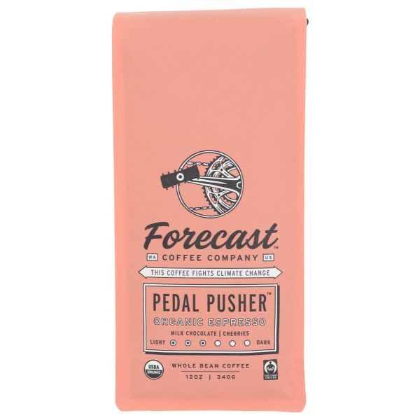 FORECAST COFFEE: Pedal Pusher Whole Bean Coffee, 12 oz