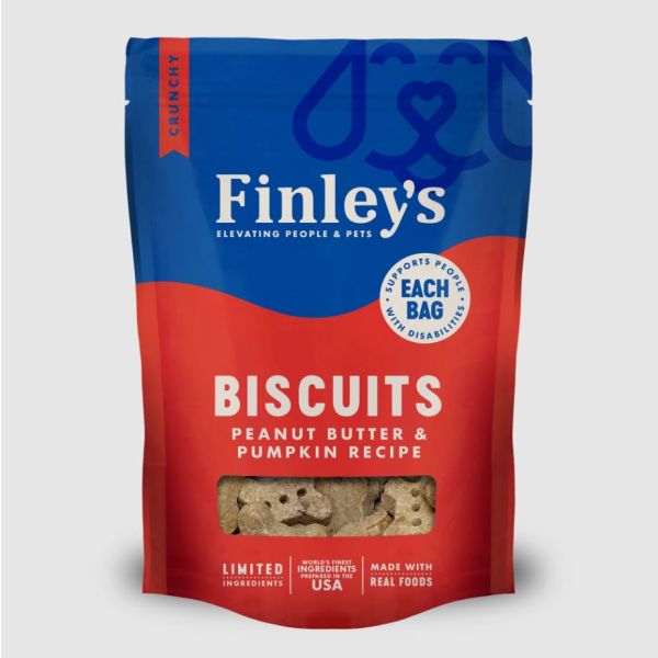 FINLEYS: Peanut Butter and Pumpkin Dog Biscuits, 6 oz