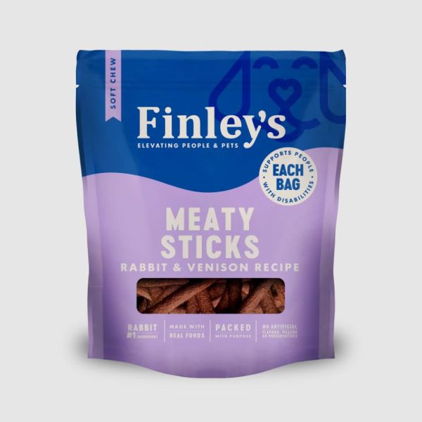 FINLEYS: Rabbit and Venison Meaty Sticks Recipe, 5 oz