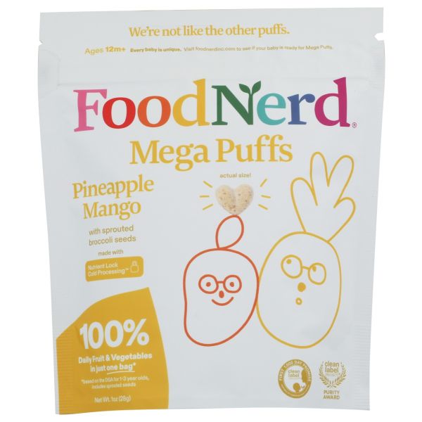 FOODNERD: Pineapple Mango Mega Puffs, 1 oz 