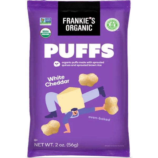 FRANKIES: White Cheddar Puffs, 2 oz