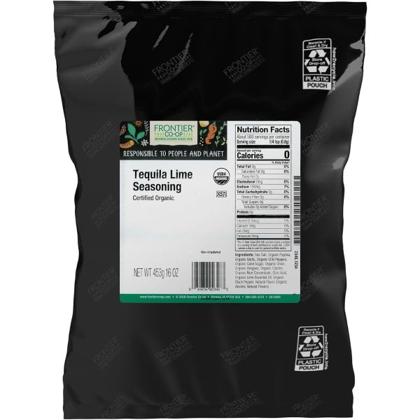 FRONTIER COOP: Organic Tequila Lime Seasoning, 16 oz