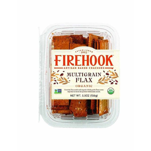 FIREHOOK: Multigrain Flax Artisan Baked Crackers, 5.5 oz