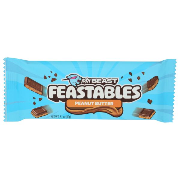 FEASTABLES: Peanut Butter Milk Chocolate Bar, 60 gm
