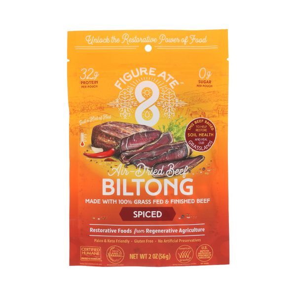 FIGURE ATE: Spiced Grass Fed and Finished Beef Biltong, 2 oz