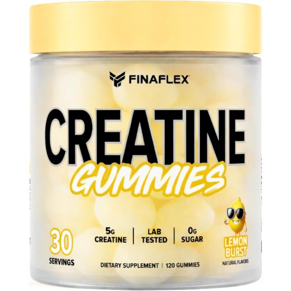 FINAFLEX: Lemon Burst Creatine Gummies, 120 pc