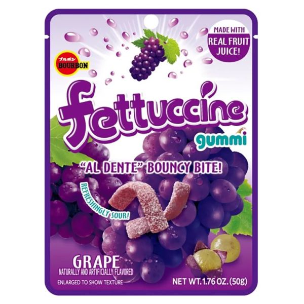 BOURBON: Fettuccine Gummi Grape, 1.76 oz