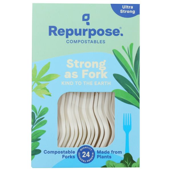 REPURPOSE: Compostable Forks, 24 ea