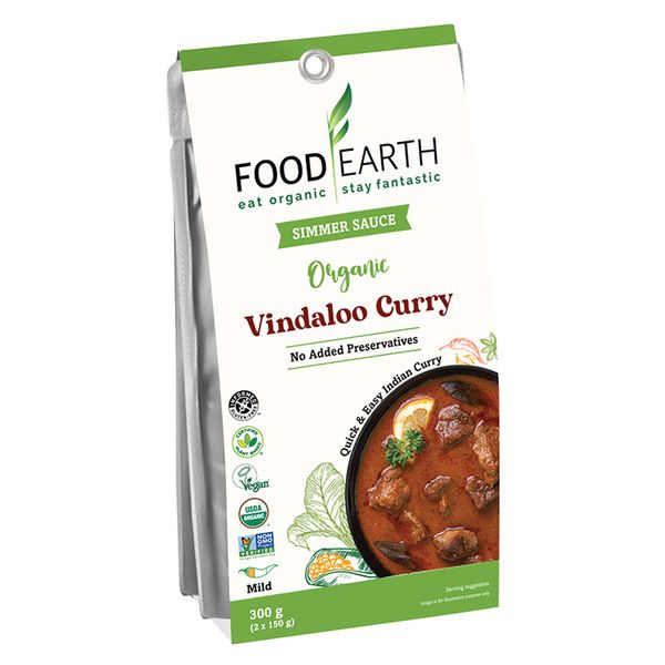 FOOD EARTH: Organic Vindaloo Curry Simmer Sauce, 10.58 oz