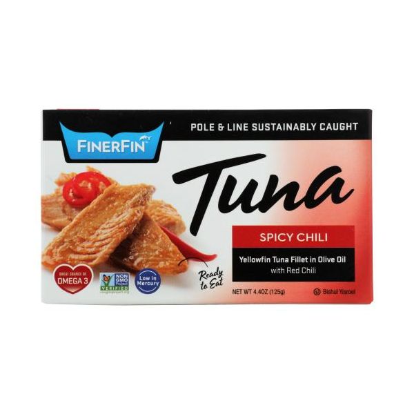 FINERFIN: Tuna Spicy Chili, 4.4 oz