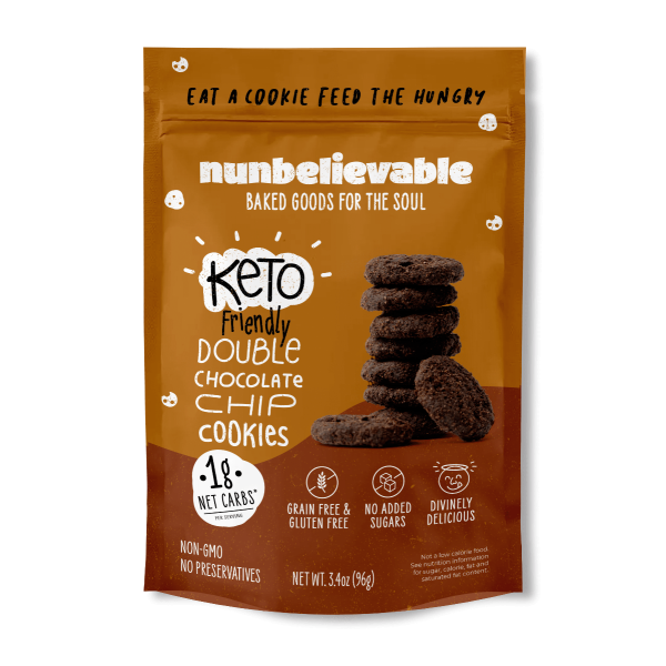 NUNBELIEVABLE: Cookies Choc Chp Dbl Keto, 3.4 oz