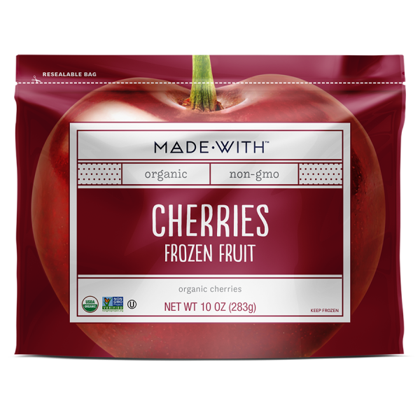 MADE WITH: Organic Cherries Frozen Fruit, 10 oz