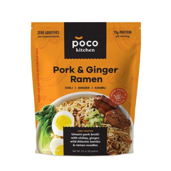 POCO KITCHEN: Pork and Ginger Ramen Noodle, 3.5 oz