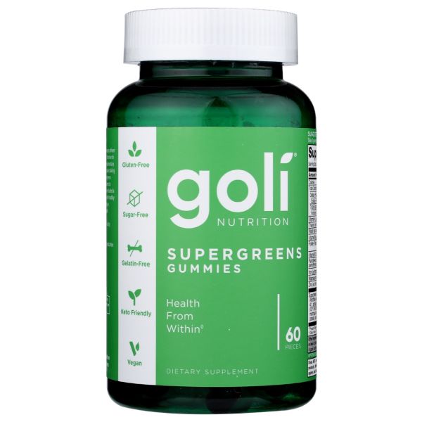 GOLI NUTRITION: Supergreens Gummies, 60 pc