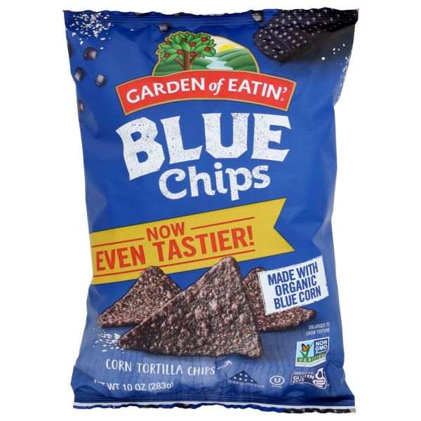 GARDEN OF EATIN: Blue Corn Tortilla Chips, 10 oz