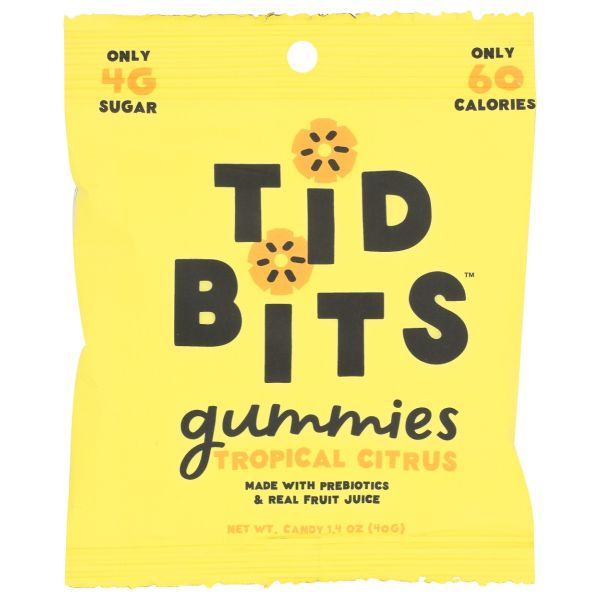 TIDBITS CANDY: Tropical Citrus Gummies, 1.4 oz