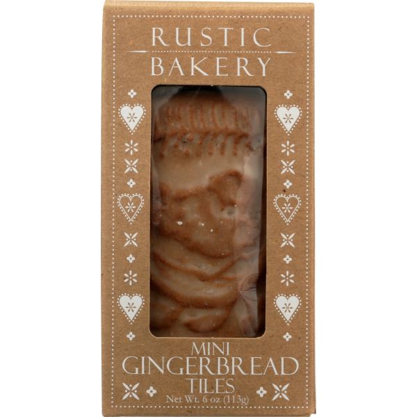 RUSTIC BAKERY: Mini Gingerbread Tiles, 5 oz