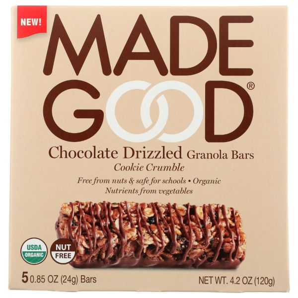 MADEGOOD: Cookie Crumble Drizzled Granola Bars, 4.2 oz