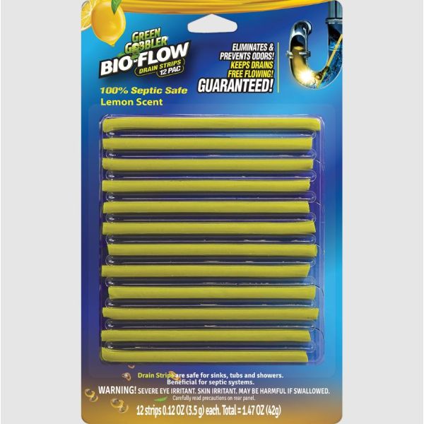 GREEN GOBBLER: Bioflow Lemon Drain Strips, 1.47 oz