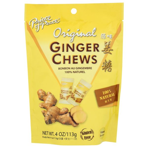 PRINCE OF PEACE: Ginger Candy Chews Original, 4 oz