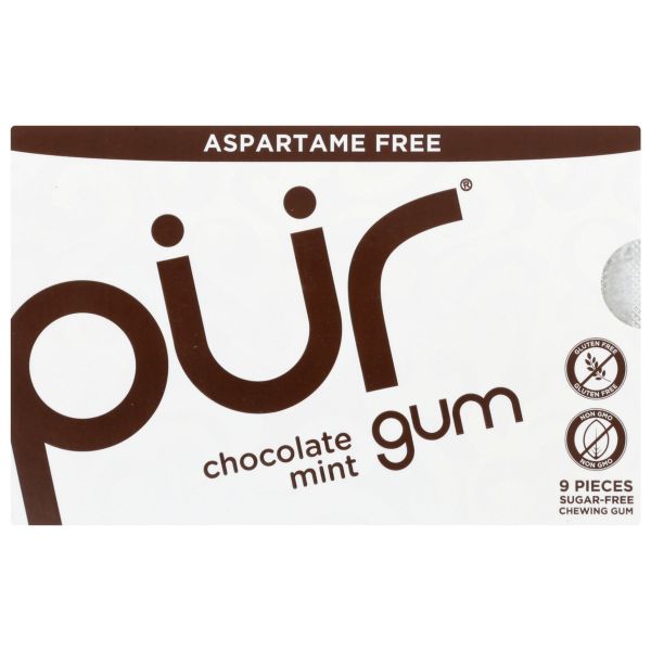 PUR: Chocolate Mint Gum, 9 pc