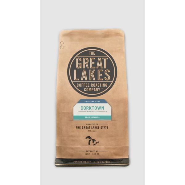 THE GREAT LAKES COFFEE ROASTING CO: Corktown Blend Whole Bean Coffee, 12 oz
