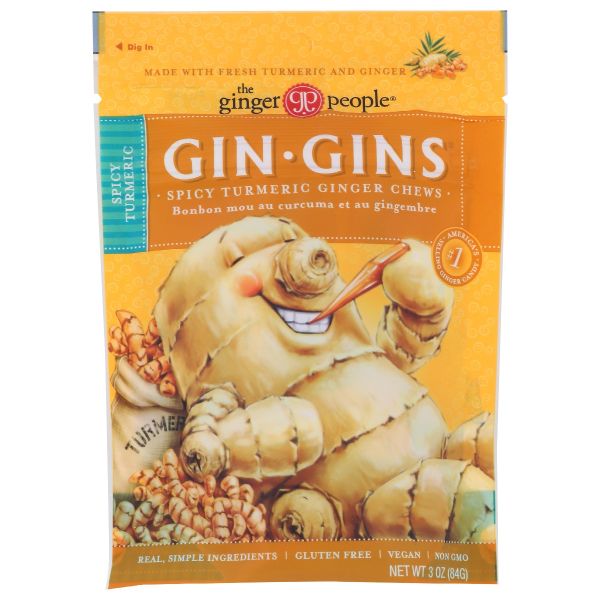 GINGER PEOPLE: Spicy Turmeric Ginger Chew, 3 oz