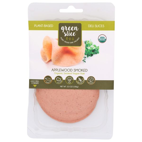 GREEN SLICE:  Applewood Smoked Organic Deli Slices, 3.5 oz