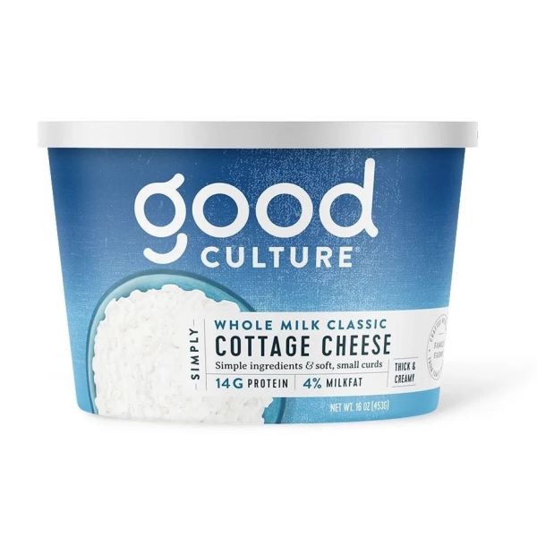 GOOD CULTURE: Simply 4% Milkfat Whole Milk Classic Cottage Cheese, 16 oz