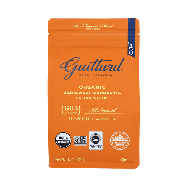 GUITTARD: Organic 66% Milk Chocolate Baking Wafers, 12 oz
