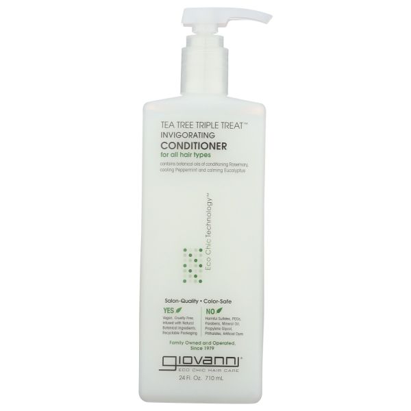 GIOVANNI COSMETICS: Tea Tree Triple Treat Invigorating Conditioner, 24 oz